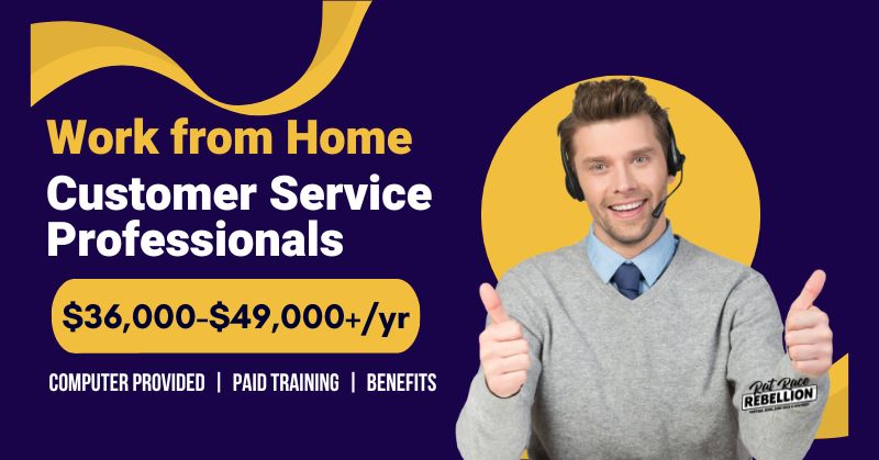 Work from Home Customer Service Professionals - $36,000-$49,000+/yr - COMPUTER PROVIDED | PAID TRAINING | BENEFITS