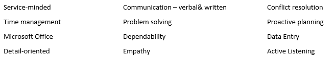 skills and experience