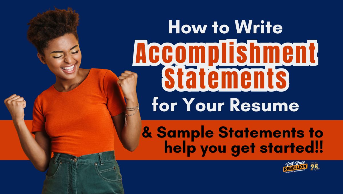 How to write Accomplishment Statements for your resume